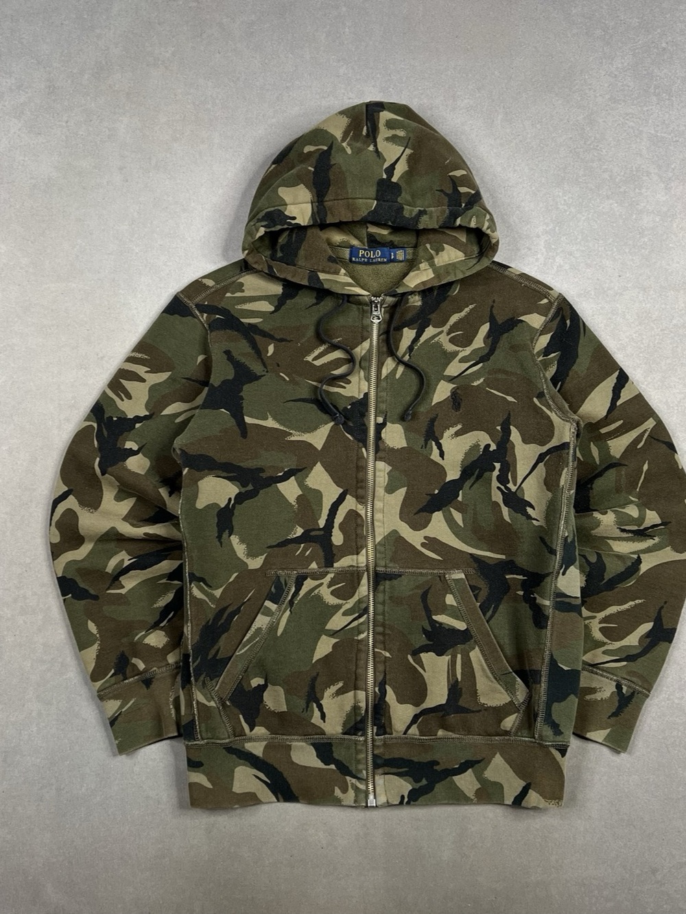 Polo Ralph Lauren Camo Full-Zip Hoodie Size Small
